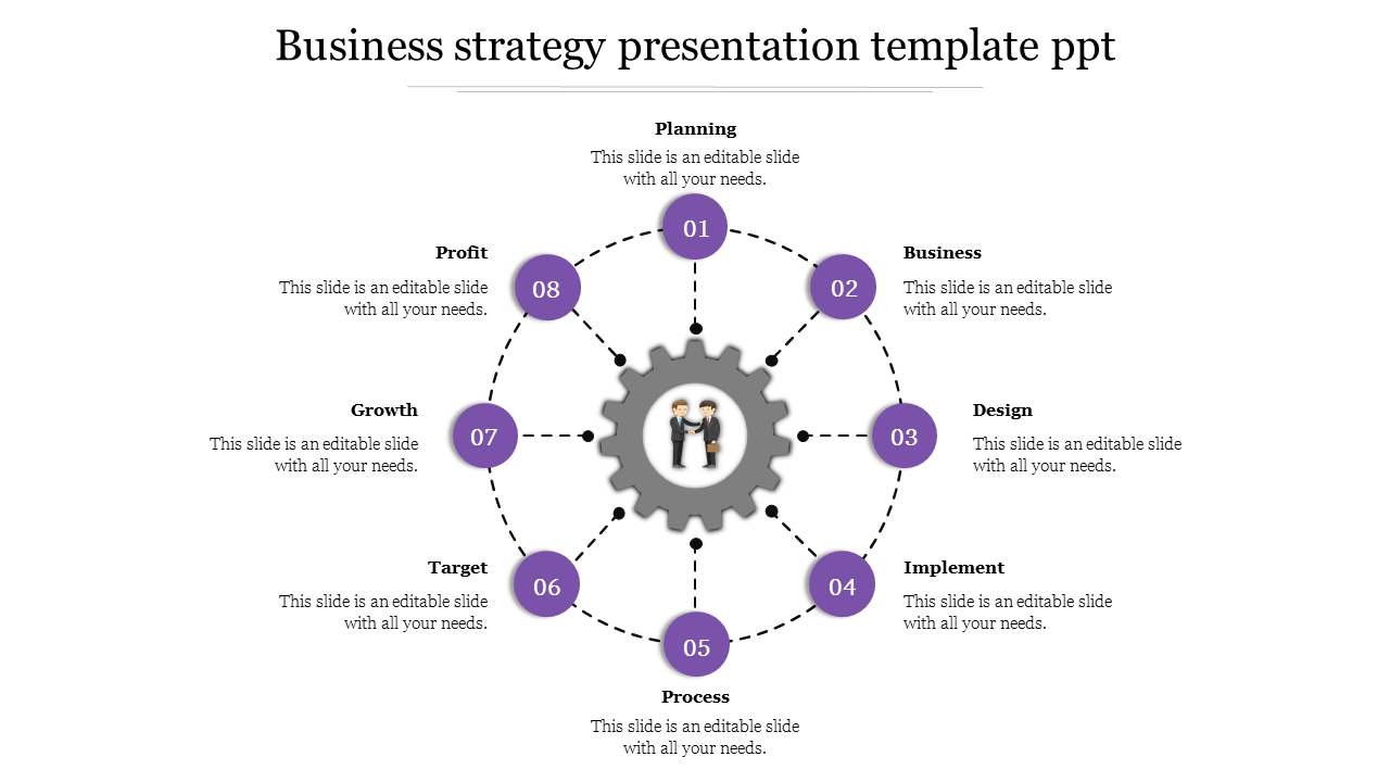 business strategy presentation template ppt-Purple